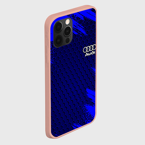 Чехол iPhone 12 Pro Max AUDI / 3D-Светло-розовый – фото 2