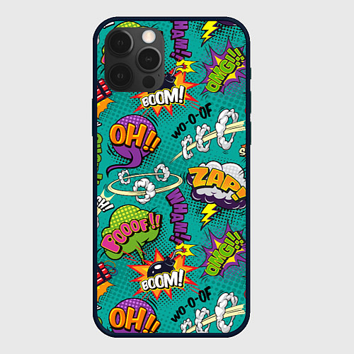 Чехол iPhone 12 Pro Max Pop art comics / 3D-Черный – фото 1