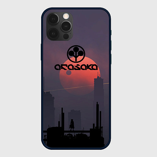 Чехол iPhone 12 Pro Max Cyberpunk 2077 - Arasaka / 3D-Черный – фото 1