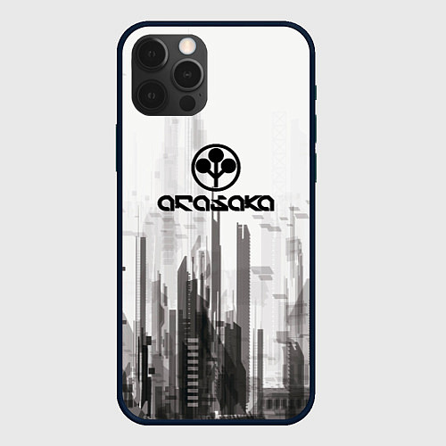Чехол iPhone 12 Pro Max Cyberpunk 2077 Arasaka / 3D-Черный – фото 1