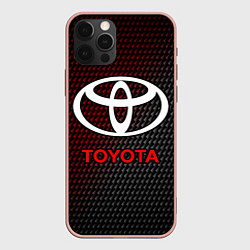 Чехол для iPhone 12 Pro Max TOYOTA ТОЙОТА, цвет: 3D-светло-розовый