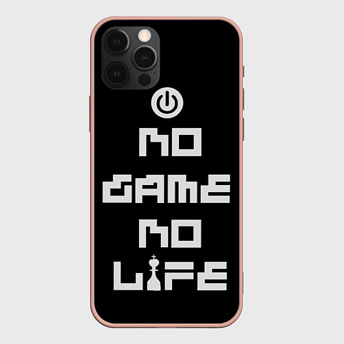 Чехол iPhone 12 Pro Max NO GAME NO LIFE / 3D-Светло-розовый – фото 1