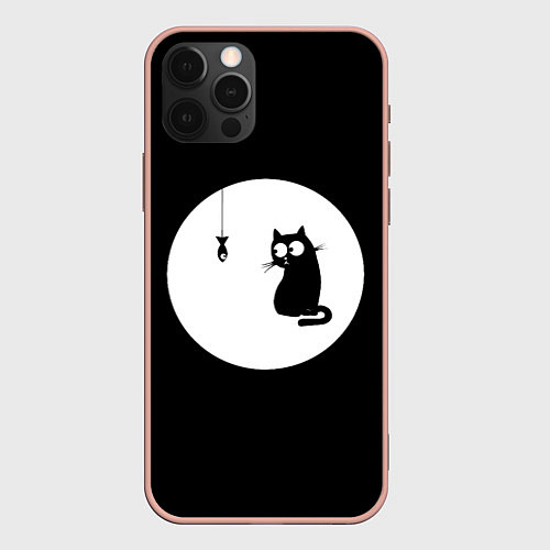 Чехол iPhone 12 Pro Max Ночная охота / 3D-Светло-розовый – фото 1