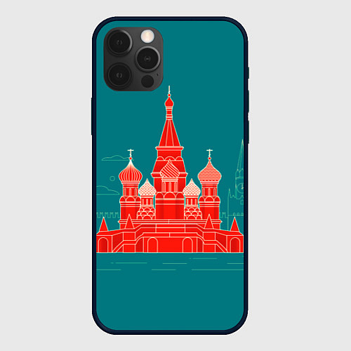 Чехол iPhone 12 Pro Max Москва / 3D-Черный – фото 1