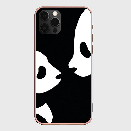 Чехол iPhone 12 Pro Max Panda / 3D-Светло-розовый – фото 1