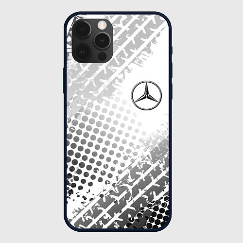 Чехол iPhone 12 Pro Max Mercedes-Benz / 3D-Черный – фото 1