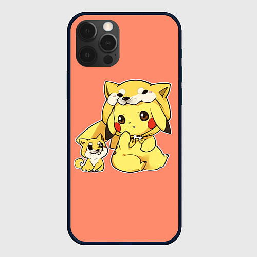 Чехол iPhone 12 Pro Max Pikachu Pika Pika / 3D-Черный – фото 1