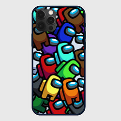 Чехол для iPhone 12 Pro Max Among us, цвет: 3D-черный