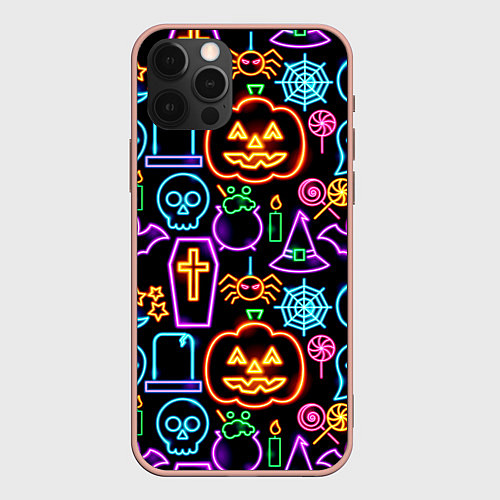 Чехол iPhone 12 Pro Max Halloween / 3D-Светло-розовый – фото 1