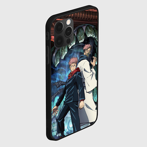 Чехол iPhone 12 Pro Max Jujutsu Kaisen Sukuna подземелье / 3D-Черный – фото 2