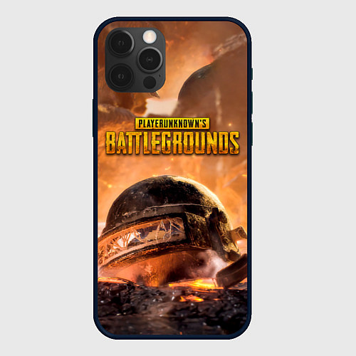 Чехол iPhone 12 Pro Max PlayerUnknowns Battlegrounds / 3D-Черный – фото 1