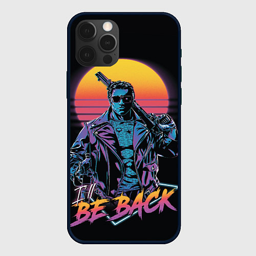 Чехол iPhone 12 Pro Max I WILL BE BACK TERMINATOR / 3D-Черный – фото 1