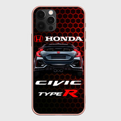 Чехол для iPhone 12 Pro Max Honda Civic Type R, цвет: 3D-светло-розовый