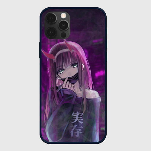 Чехол iPhone 12 Pro Max Zero Two in mask / 3D-Черный – фото 1