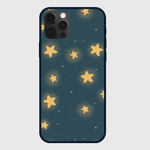 Чехол iPhone 12 Pro Max Звезды / 3D-Черный – фото 1