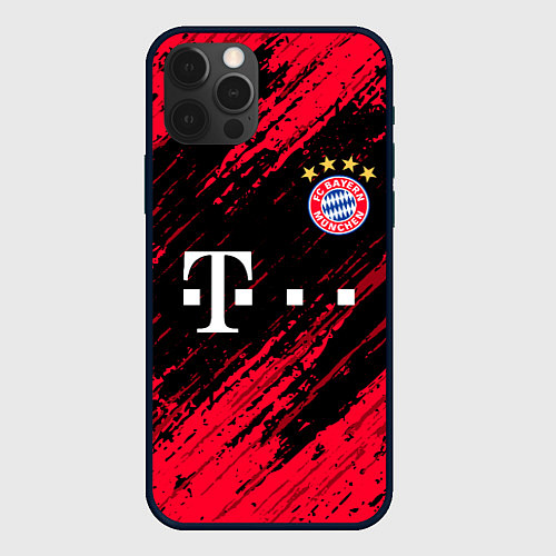 Чехол iPhone 12 Pro Max BAYERN MUNCHEN БАВАРИЯ / 3D-Черный – фото 1