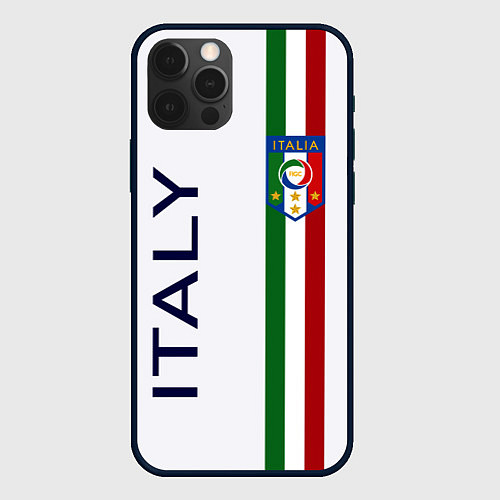 Чехол iPhone 12 Pro Max СБОРНАЯ ИТАЛИИ / 3D-Черный – фото 1