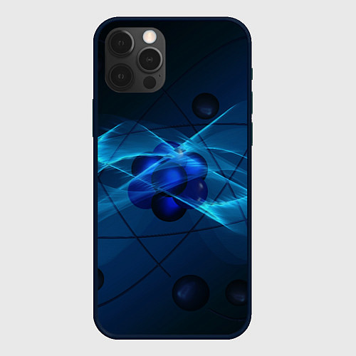 Чехол iPhone 12 Pro Max Атом / 3D-Черный – фото 1