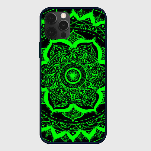 Чехол iPhone 12 Pro Max Mandala / 3D-Черный – фото 1