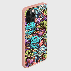 Чехол для iPhone 12 Pro Max Зомби Паттерн, цвет: 3D-светло-розовый — фото 2