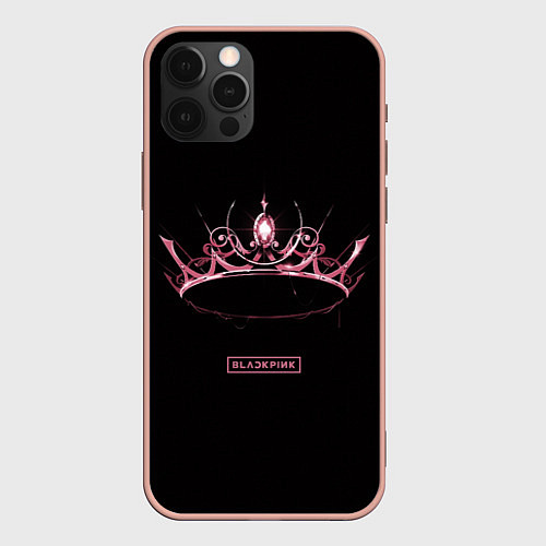 Чехол iPhone 12 Pro Max BLACKPINK- The Album / 3D-Светло-розовый – фото 1