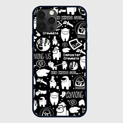 Чехол для iPhone 12 Pro Max AMONG US, цвет: 3D-черный