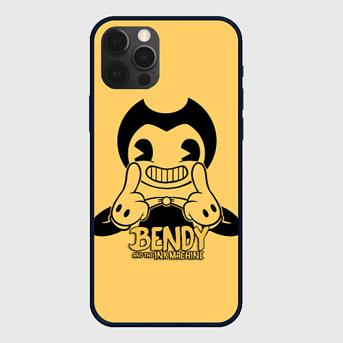 Чехол iPhone 12 Pro Max Bendy And The Ink Machine / 3D-Черный – фото 1