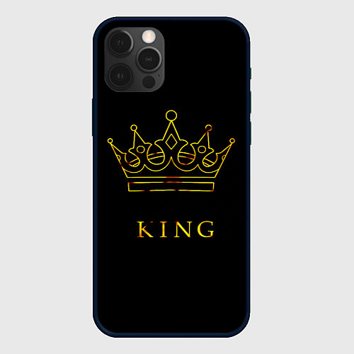 Чехол iPhone 12 Pro Max KING / 3D-Черный – фото 1