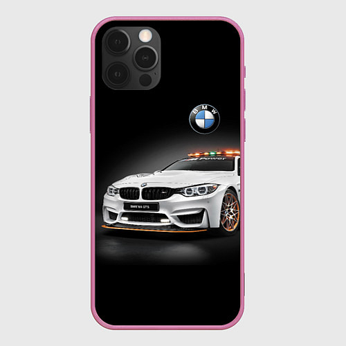 Чехол iPhone 12 Pro Max Safety car / 3D-Малиновый – фото 1