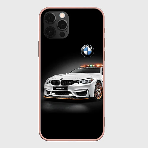 Чехол iPhone 12 Pro Max Safety car / 3D-Светло-розовый – фото 1