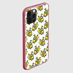 Чехол для iPhone 12 Pro Max Among us Pikachu, цвет: 3D-малиновый — фото 2