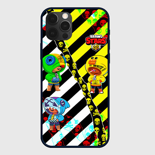 Чехол iPhone 12 Pro Max Brawl STARS OFF-WHITE / 3D-Черный – фото 1