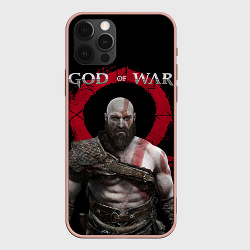Чехол iPhone 12 Pro Max God of War / 3D-Светло-розовый – фото 1