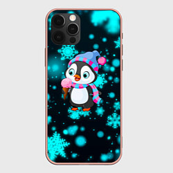 Чехол iPhone 12 Pro Max Новогодний пингвин