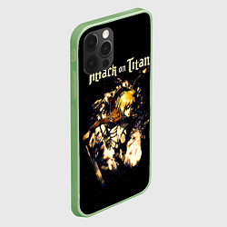 Чехол для iPhone 12 Pro Max Атака на титанов, цвет: 3D-салатовый — фото 2