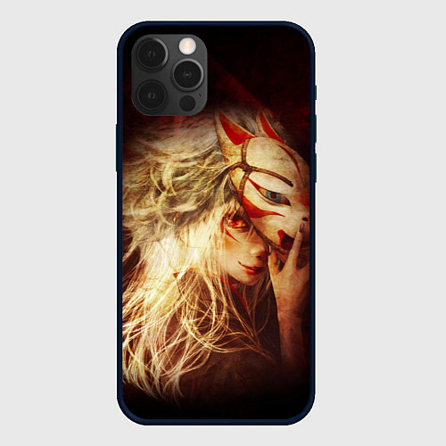 Чехол iPhone 12 Pro Max Кицуне / 3D-Черный – фото 1