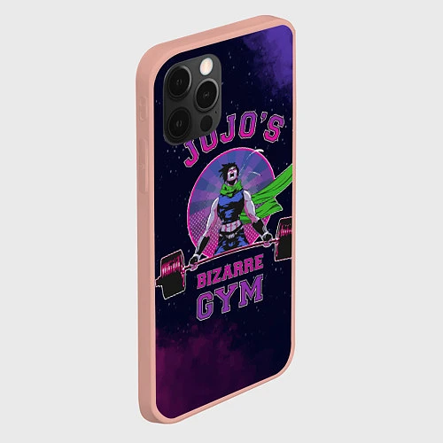 Чехол iPhone 12 Pro Max JoJo’s Bizarre Adventure Gym / 3D-Светло-розовый – фото 2