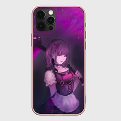 Чехол для iPhone 12 Pro Max Anime girl demon, цвет: 3D-светло-розовый