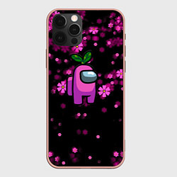 Чехол для iPhone 12 Pro Max Among Us, цвет: 3D-светло-розовый