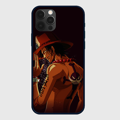 Чехол iPhone 12 Pro Max One Piece Портгас Д Эйс / 3D-Черный – фото 1