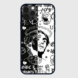 Чехол для iPhone 12 Pro Max LIL PEEP, цвет: 3D-черный