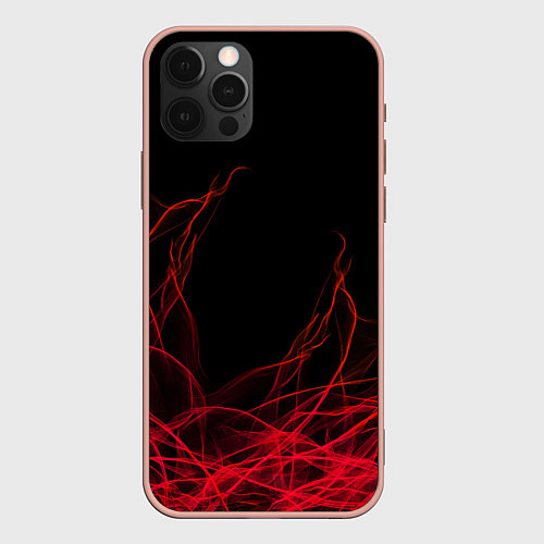 Чехол iPhone 12 Pro Max Fiber / 3D-Светло-розовый – фото 1