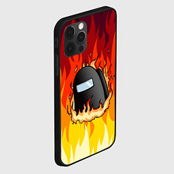 Чехол для iPhone 12 Pro Max Among Us Fire Z, цвет: 3D-черный — фото 2