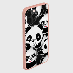 Чехол для iPhone 12 Pro Max Смешные панды, цвет: 3D-светло-розовый — фото 2