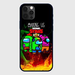 Чехол для iPhone 12 Pro Max Among Us Brawl StarS, цвет: 3D-черный