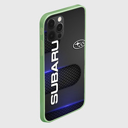 Чехол для iPhone 12 Pro Max SUBARU, цвет: 3D-салатовый — фото 2