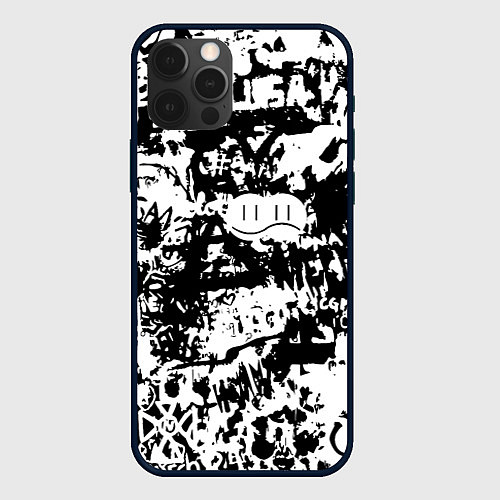 Чехол iPhone 12 Pro Max Graffiti / 3D-Черный – фото 1