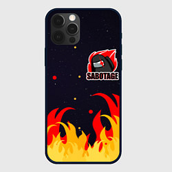 Чехол для iPhone 12 Pro Max Among Us Sabotage, цвет: 3D-черный