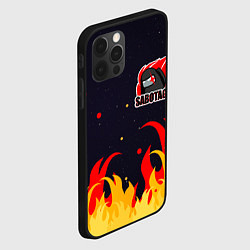 Чехол для iPhone 12 Pro Max Among Us Sabotage, цвет: 3D-черный — фото 2