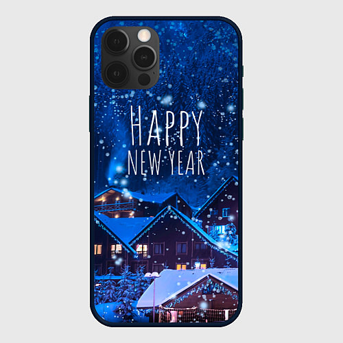 Чехол iPhone 12 Pro Max Happy New Year / 3D-Черный – фото 1